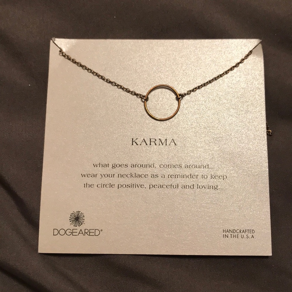 Dogeared Silver Karma Neclace